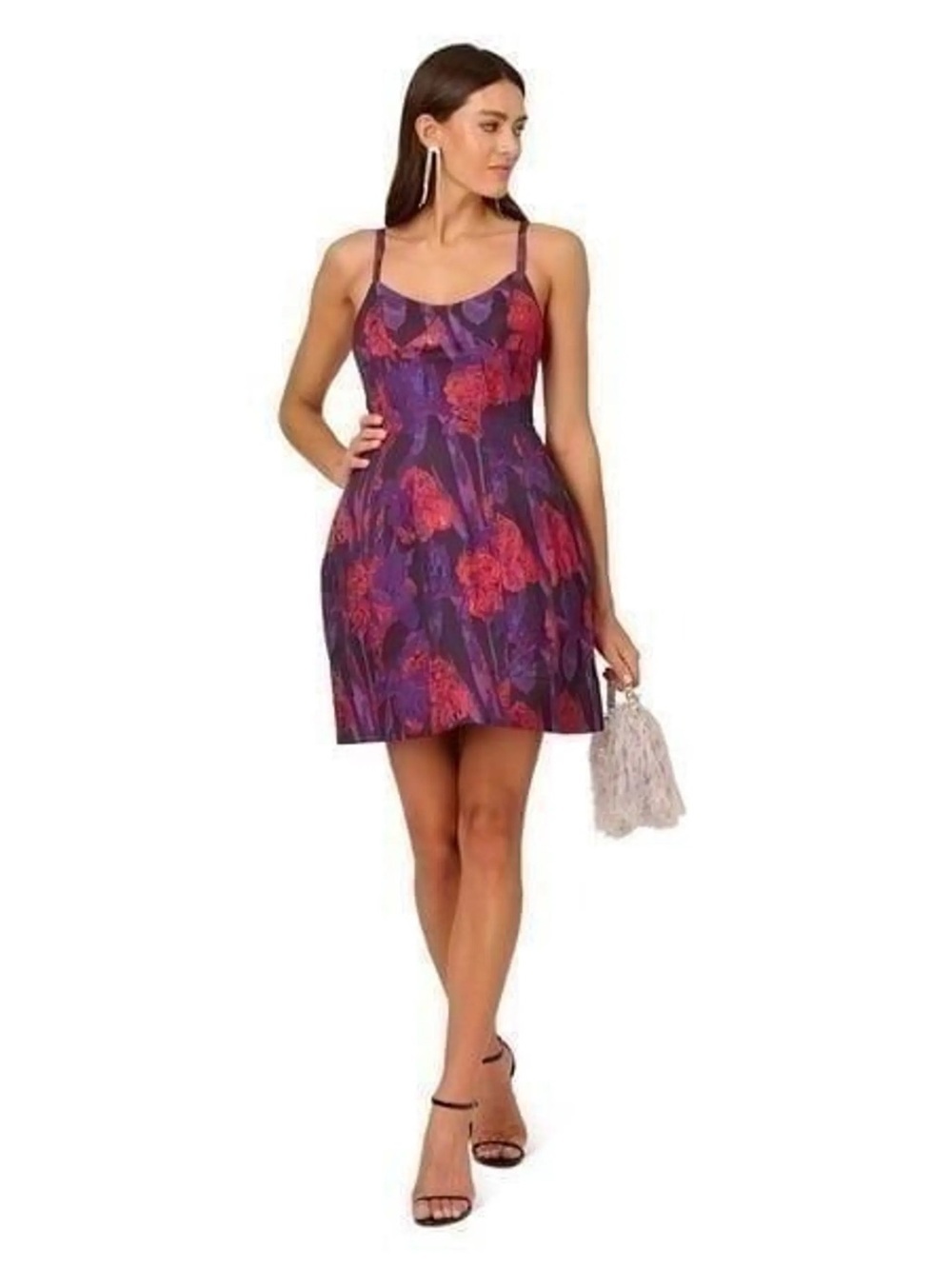 Liv Foster Floral Print Spaghetti Strap Dress